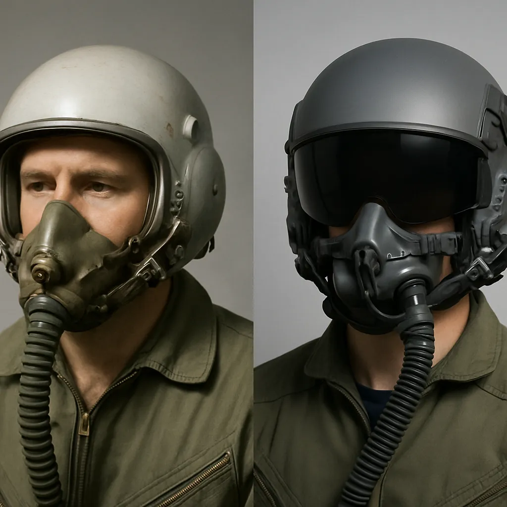 Jak zmieniły się hełmy pilotów przez ostatnie 50 lat
